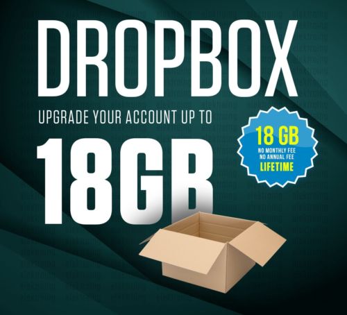 Dropbox Permanent Upgrade to 18 GB อัพเกรดคลาวด์