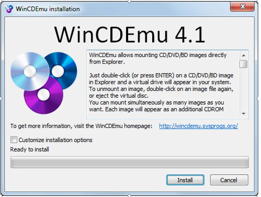WinCDEmu ดาวน์โหลดฟรี